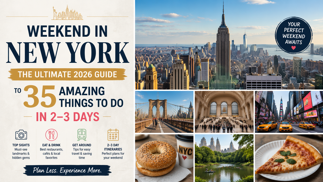 Weekend in New York: The Ultimate 2026 Guide to 35 Amazing Things to Do in 2–3 Days
